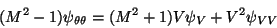 \begin{displaymath}(M^2-1)\psi_{\theta\theta}=(M^2+1)V\psi_V+V^2\psi_{VV}
\end{displaymath}